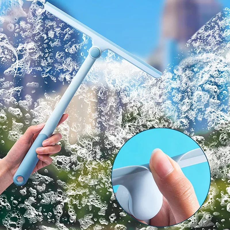 Вращающийся на 360 градусов скребок для душа стекла с силиконовым держателем