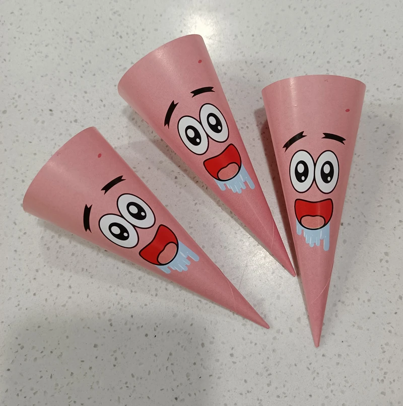 1000Pcs/ партия мороженого конуса бумажный чехол одноразовые конусы поднос рукав DIY