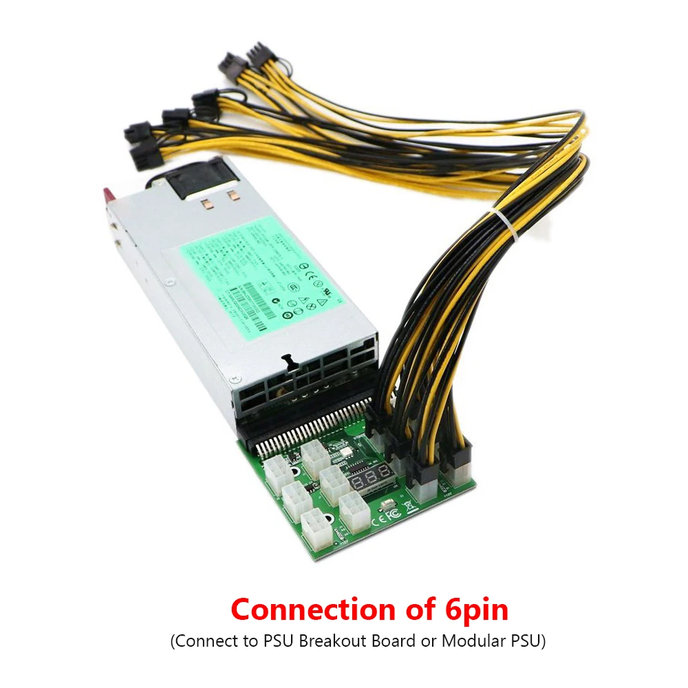 10 шт. TISHRIC 50 см PCIE Райзер 6-контактный к 8-контактному кабелю для майнинга кабель