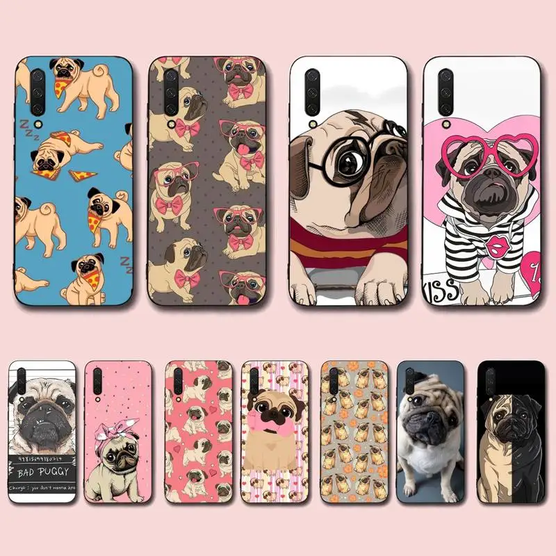 

FHNBLJ pug dog cute Phone Case for Xiaomi mi 5 6 8 9 10 lite pro SE Mix 2s 3 F1 Max2 3