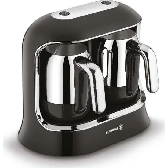 

Korkmaz A861-01 coffee maker Twin black/chrome turkish coffee machine