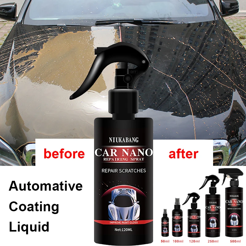 50/100/120/250/500ml Car Quick Coating Liquid Nano Paint Coating Spray Protection Film for Full Car Paint Glass Wheel Headlight
