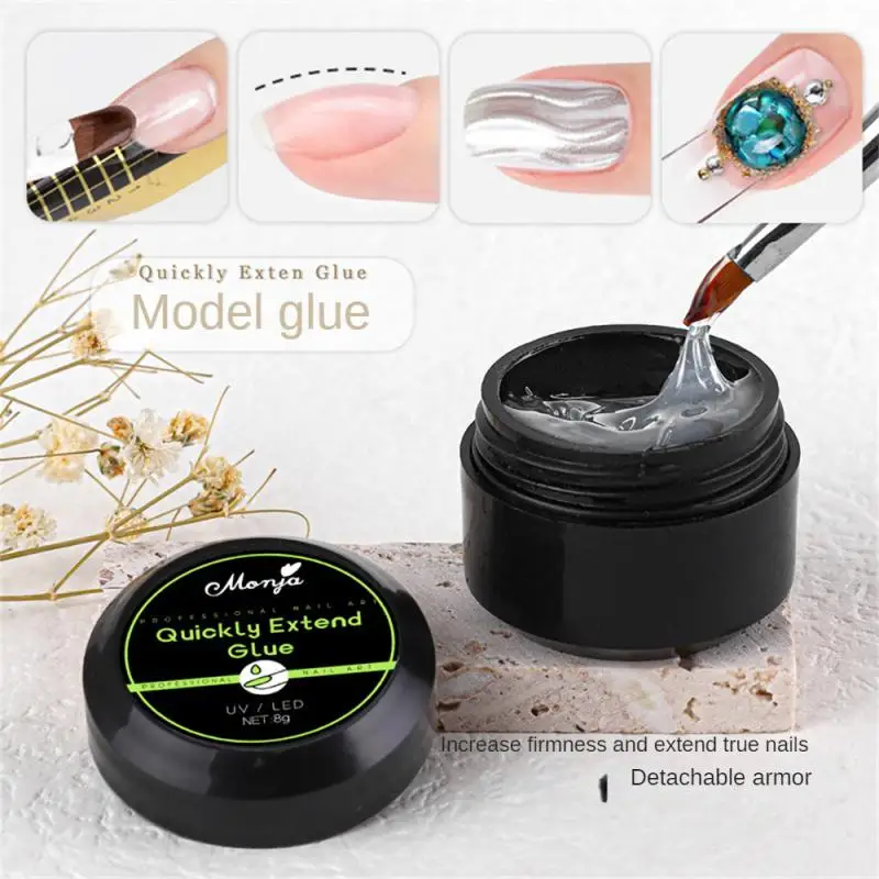 

Липкий клей для ногтей, Прозрачный Прочный клей, Кристальные алмазные драгоценности, ювелирный гель