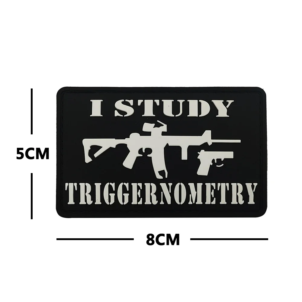 Фото I STUDY TRIGGERNOMETRY Моральный значок ИК-светоотражающая нашивка на липучке Военная повязка на руку Тактический рюкзак Нашивка №4