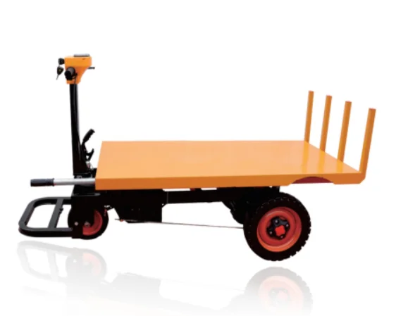

Electric 1200KG Load Platform Cargo Carrier Trolley Heavy Loading Transport moving carts for Construction site warehouse