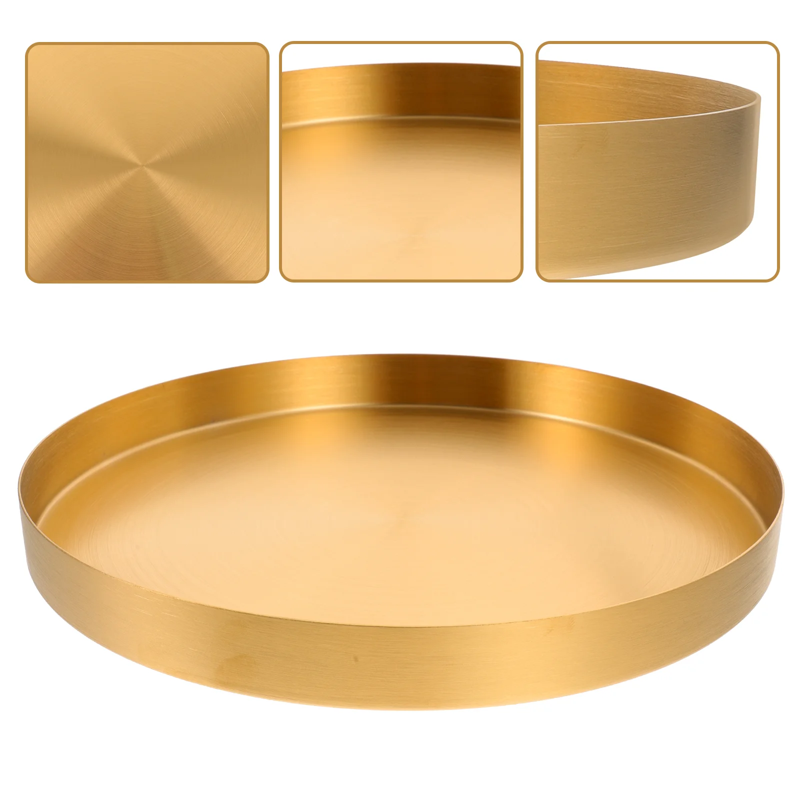 

Dish Tray Plate Jewelry Metal Holder Storage Trinket Ring Key Organizer Serving Makeup Bowl Earring Display Vanity Perfume