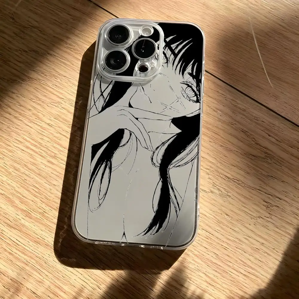Фото Чехол для телефона с изображением Макимы из аниме Chainsaw Man, прозрачный, для iPhone 16 15 14 13 12 11 Pro Max XR Plus №2