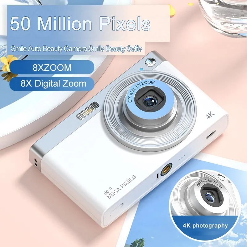 

4K High Quality Digital Camera Definition 2.88-Inch IPS Screen 8x Optical Zoom Telescopic Iens 50 Megapixel Entry-Ievel Camera