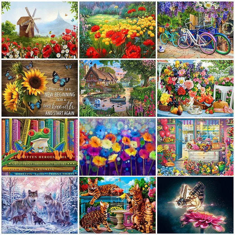 

Алмазная вышивка JIEME, цветы, вышивка крестиком, искусство дома