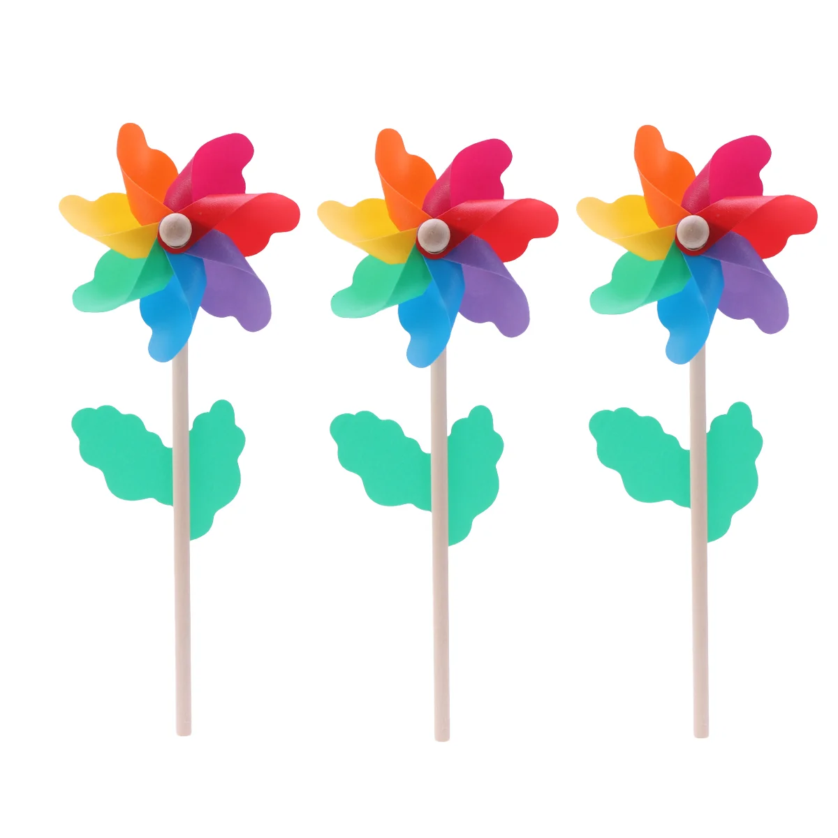 

Pinwheels Garden Pinwheel Windmill Wind Rainbow Party Windmills Flower Yardwooden Stick Outdoor Lawntoddler Stakes Kids