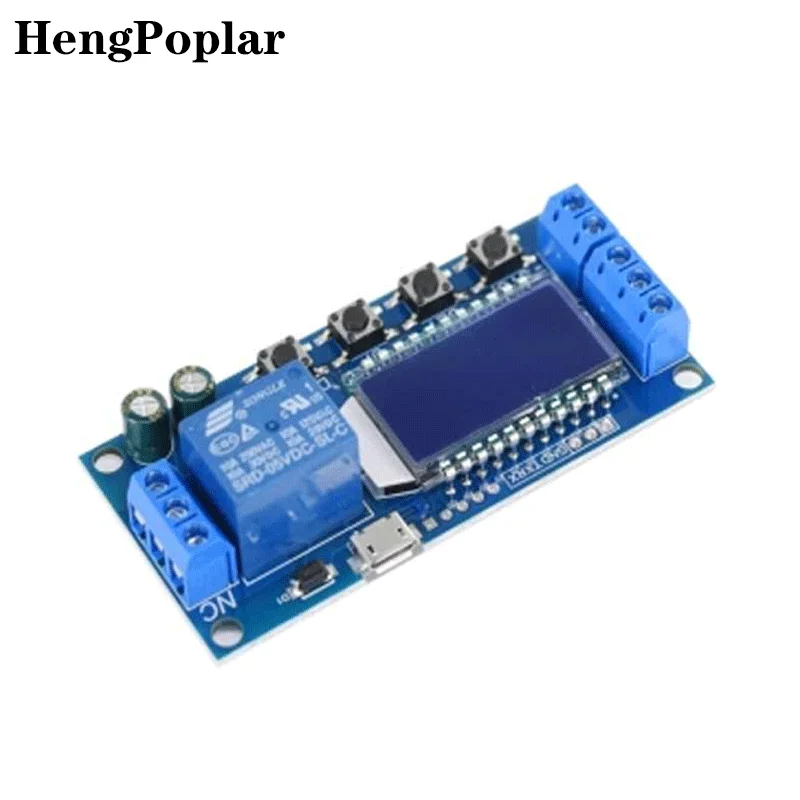 

6-30V Micro USB Digital LCD Display Time Delay Relay Module Control Timer Switch Trigger Cycle Module XY-LJ02