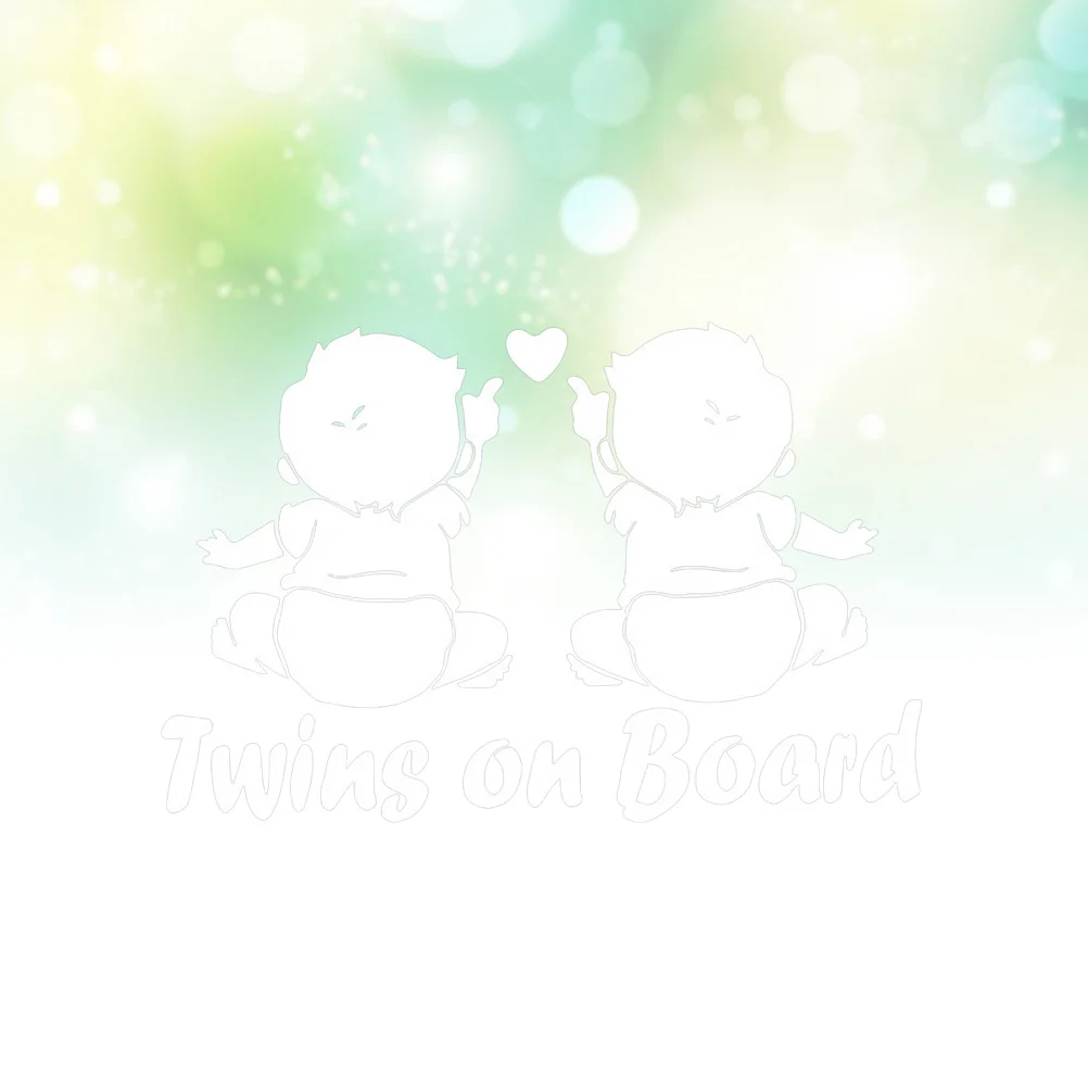 

Twins on Board Sign Vinyl Decal Bumper Sticker Car Window Sticker