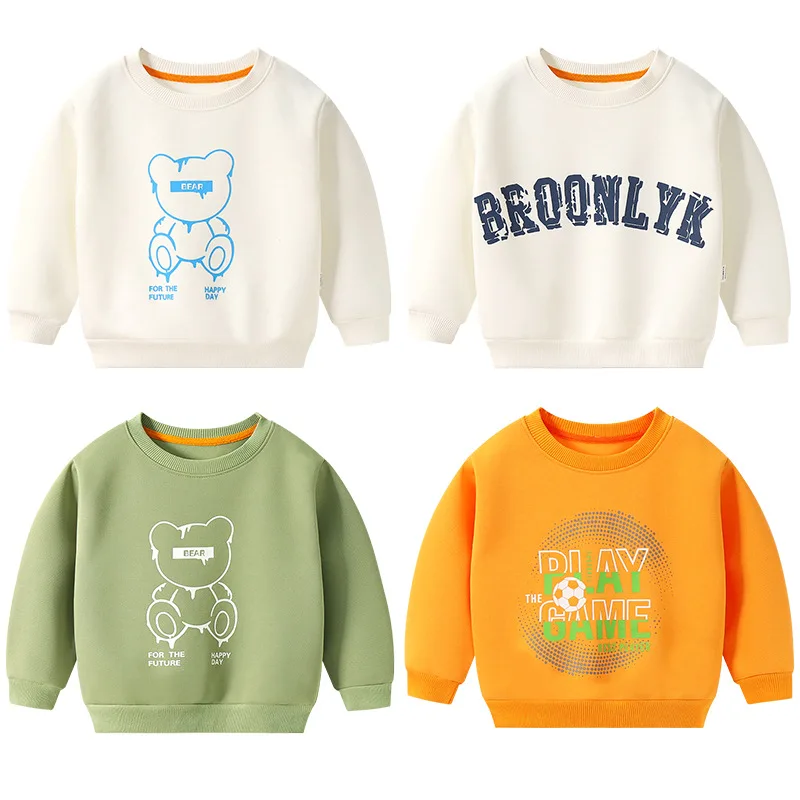 

Новинка 2022, детская одежда, Спортивная Повседневная Толстовка для девочек, футболки с принтом, свободный мягкий модный пуловер с круглым вы...