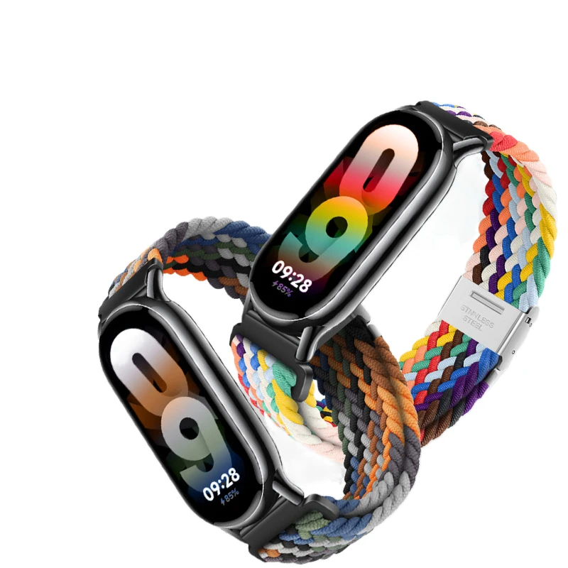 Nylon Watchband For Xiaomi Smart band 8 Strap Adjustable Sport wristband Belt For Mi band 8 Strap breathable Correa Bracelet
