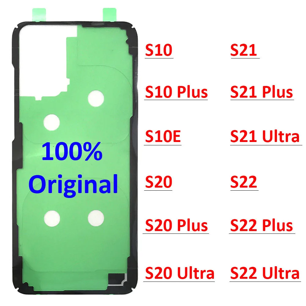 

Original Back Battery Cover Door sticker Adhesive Tape Waterproof For Samsung Galaxy S8 S9 S10 S10E S20 S21 S22 Plus Ultra Fe