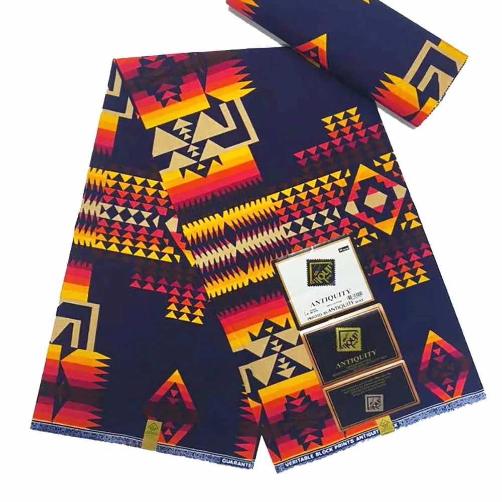 Настоящий воск 6 ярдов высокое качество стандартная африканская ткань из