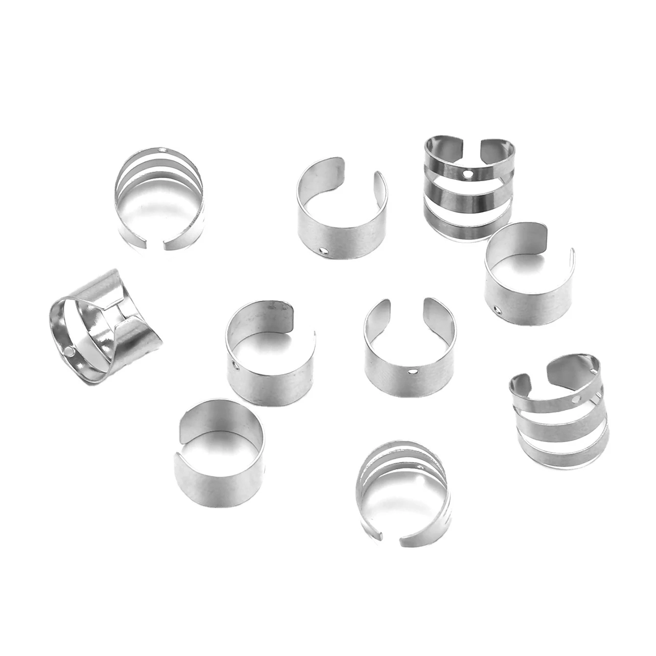 

Серьги-гвоздики магнитные из нержавеющей стали с фианитом, 20 пар