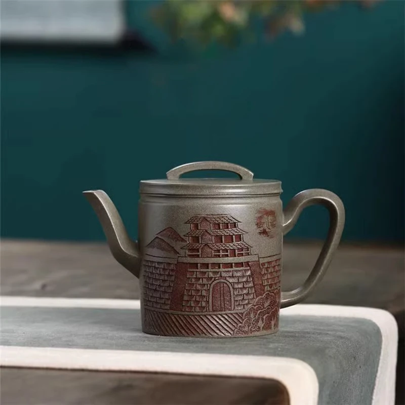 Исин подлинный фиолетовый глиняный чайник известный мастерок ручной работы из