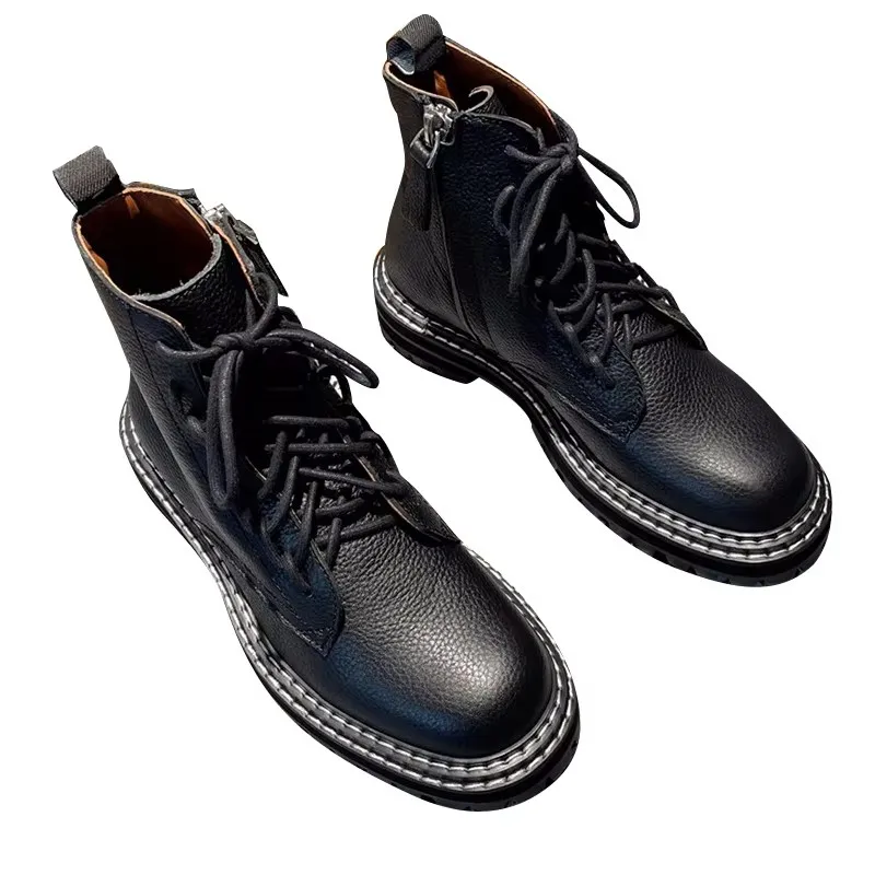 2025новые ботинки с французским буквенным логотипом женские высокие сапоги