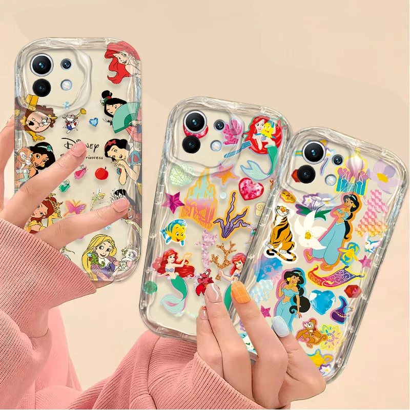 Disneys Princesss Ariels Phone Case For iPhone 16 15 14 13 12 11 Pro Max Mini X XR XSMAX 8 7 6S Plus 3D Wave Soft TPU Back Cover