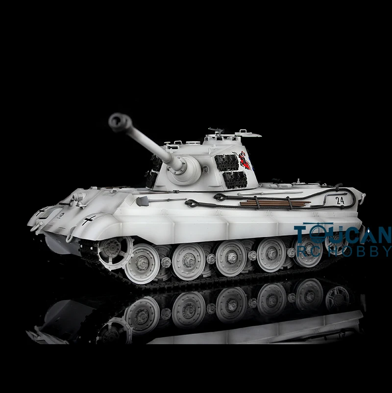 2 4G Henglong 1/16 7.0 пластиковый немецкий King Tiger RTR Радиоуправляемый Танк отдача ствола