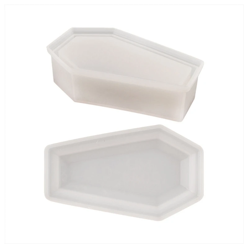 

MXME 3D Coffin Silicone Mold Epoxy Resin Mold Crafts Making Supplies Non-stick