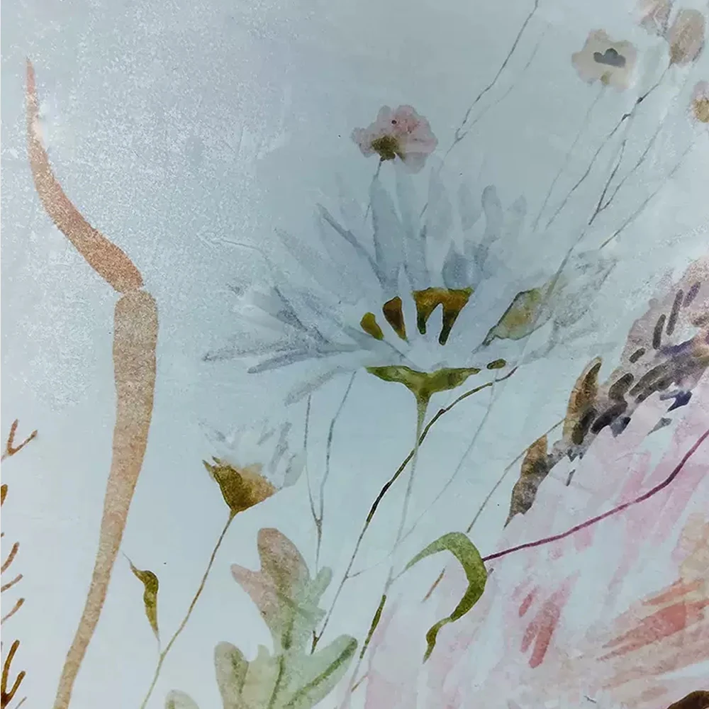 Настенные стикеры в стиле бохо с изображением диких цветов для кухни стеклянный