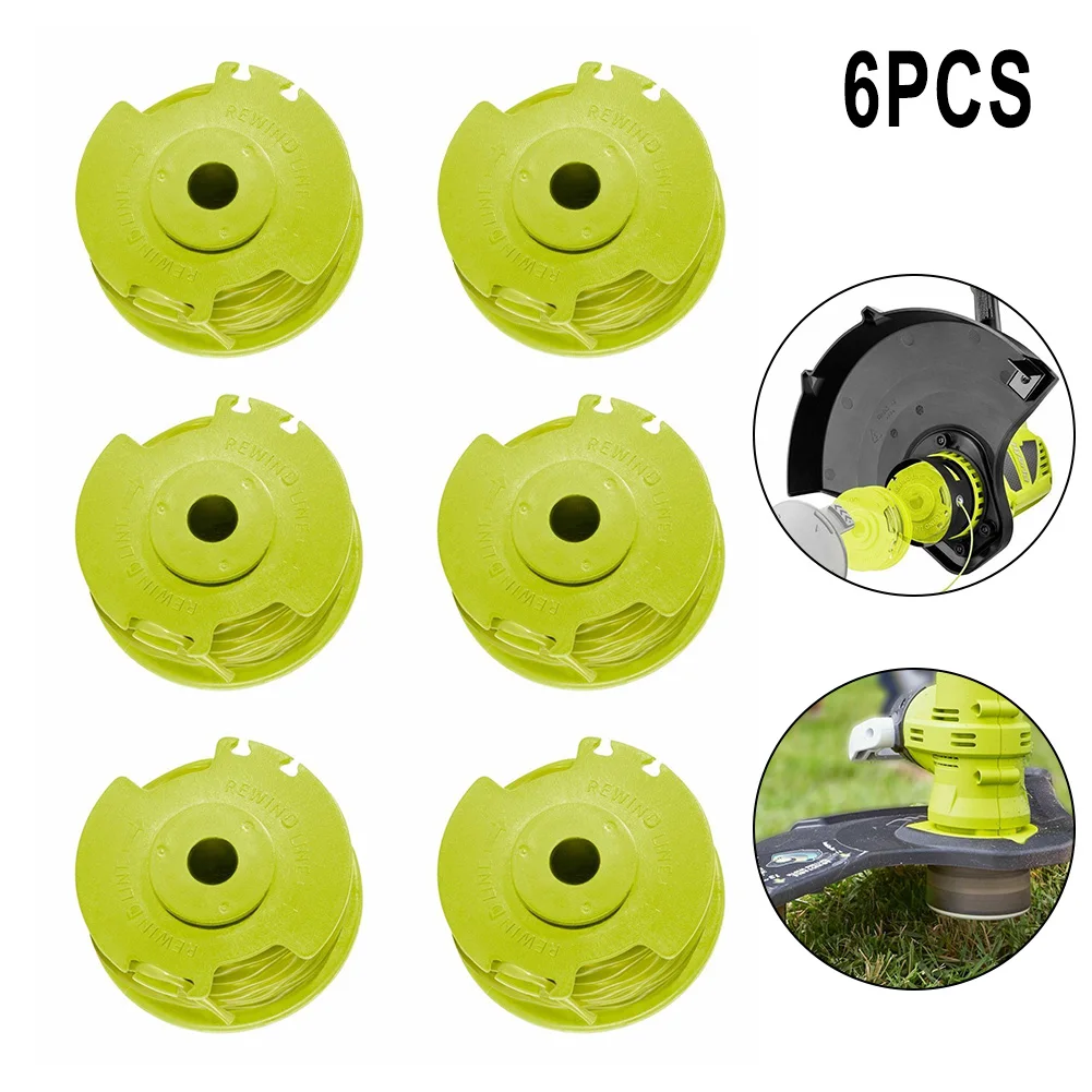 

6Pcs Spool Line For Ryobi AC80RL3 .080" Fit 18V 24V 40V Grass String Trimmer Spool Auto Feed Line Spool Garden Accessories