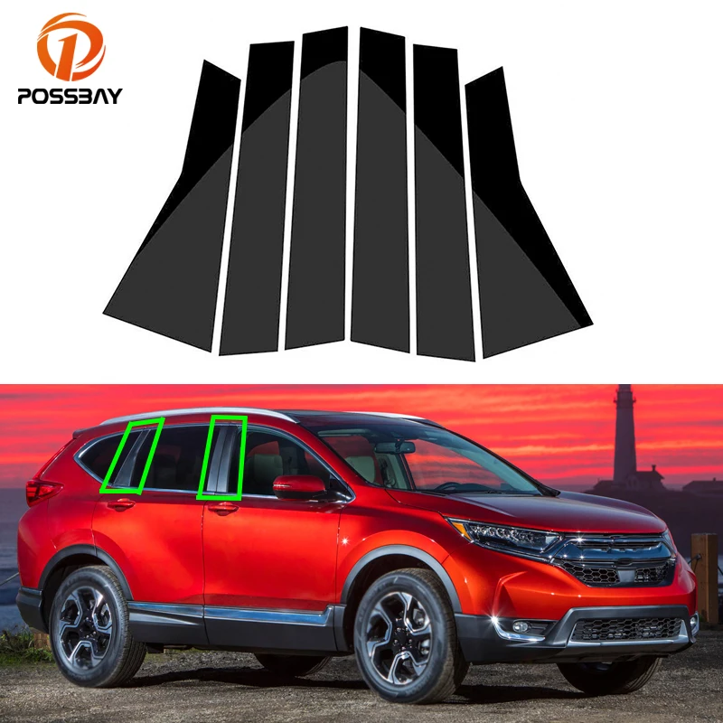 

Автомобильные столбы, оконные двери, литье, отделка, крышка BC, наклейка на колонку для Honda CRV 2017 2018 2019 2020 2021 2022, аксессуары