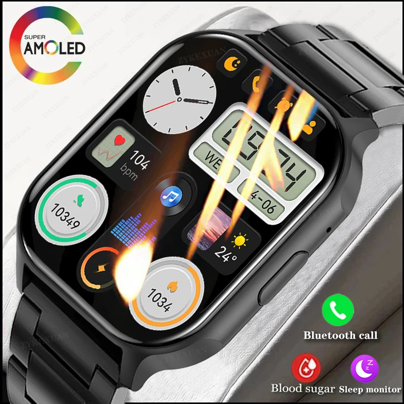 

2023 New Smart Watch Men Bluetooth Call Watches Blood Glucose Blood Pressure Monitor Sports Smartwatch Women For HUAWEI Xiaomi