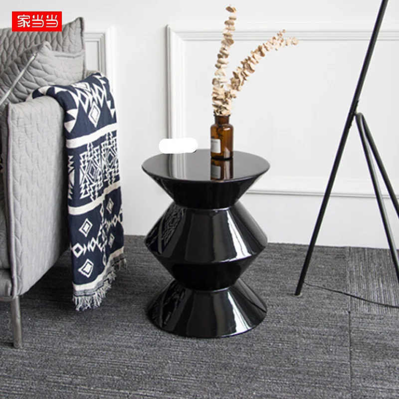 

Nordic Coffee Table Living Room Sofa Side Table Small Coffee Tables Creative Corner Simple Designer Bedside Round Glass Stool
