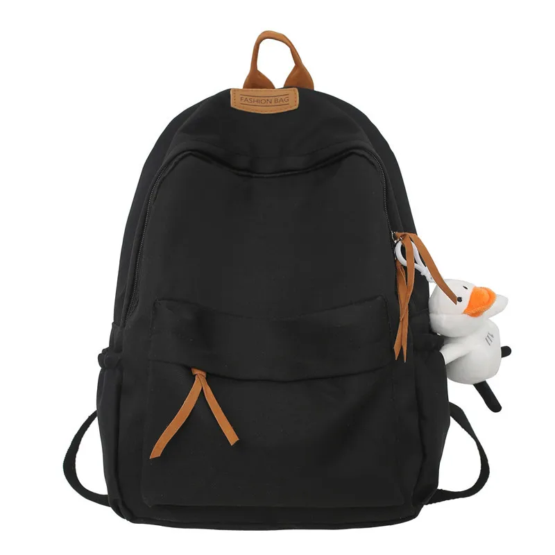 Fashion Leisure Travel Men Women Backpack Student Youth Daily Cute Large-capacity Solid Color School Bag Multi-functional Unisex