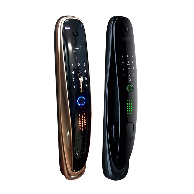 

2022 New Home Security Intelligent Wifi Password Fingerprint Smart Door Lock With Camera HF-PD01