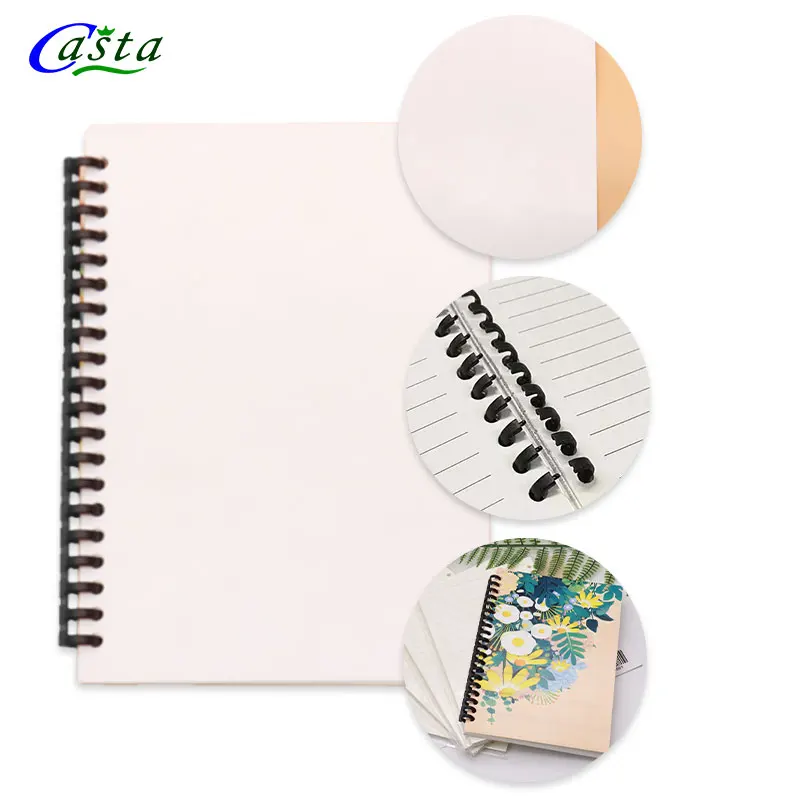 Thick Binding Notebook Stationery Spiral Notebook school Supplies Size A4 A5 A6 paper cover Sublimation blank office accessories