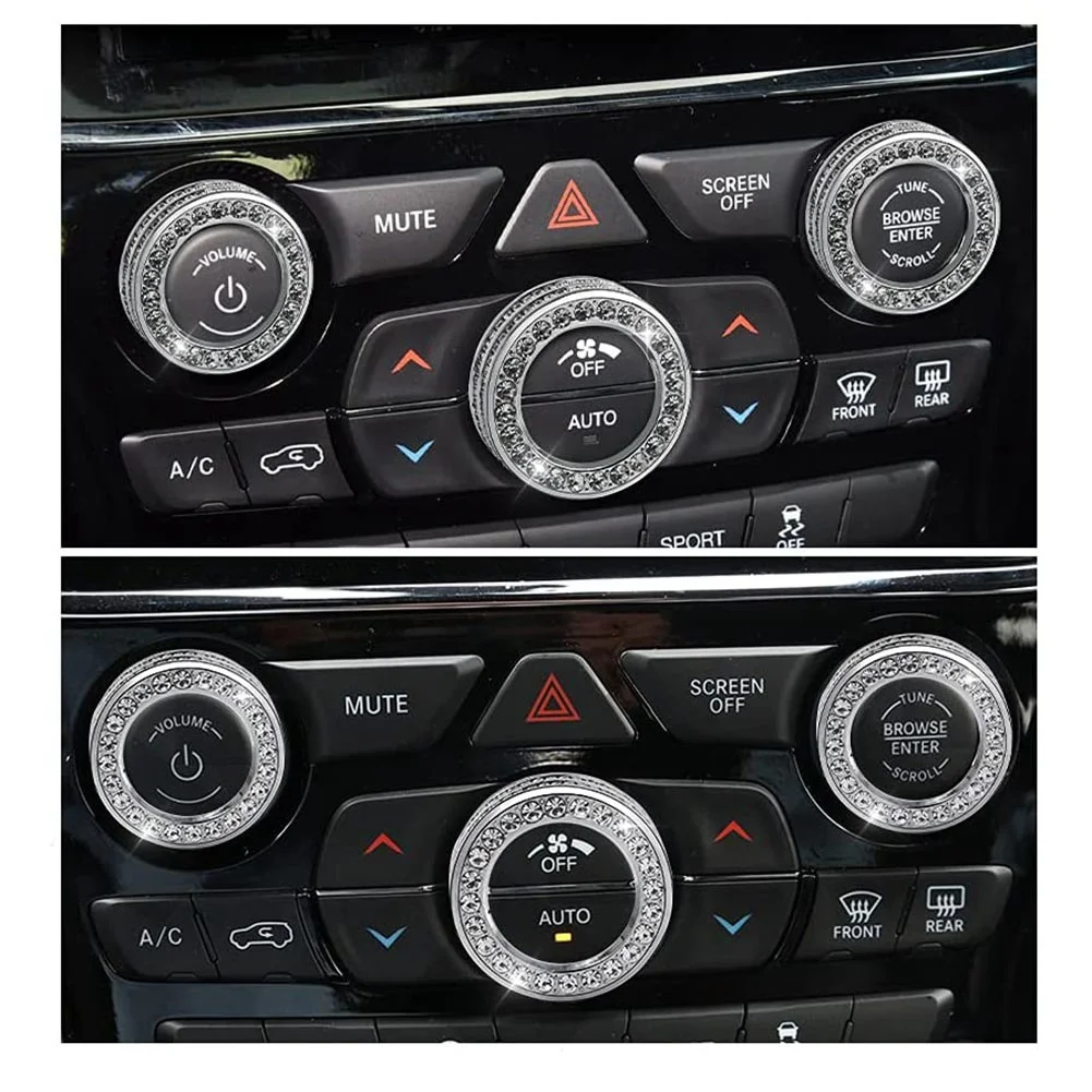 Для Jeep Grand Cherokee Dodge Зарядное устройство Challenger Chrysler 300 Bling Кондиционер AC радио объем