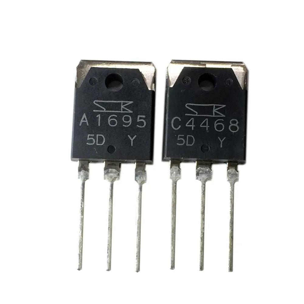 

New Original 5Pairs(10PCS) 2SA1695 A1695 + 2SC4468 C4468 or 2STA1695+2STC4468 TO-3P Silicon PNP+NPN Epitaxial Planar Transistor