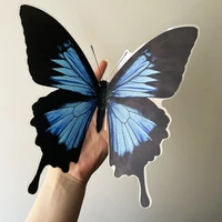 3d solid 26cm blue wall stickers large size color butterfly living room decorative vivid wall sticker self adhesive wall sticker