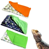 New Bearded Dragon Sleeping Bag with Pillow and Blanket Reptile Habitat Accessories Small Pet Animal Hide Shelter Warm Bed
