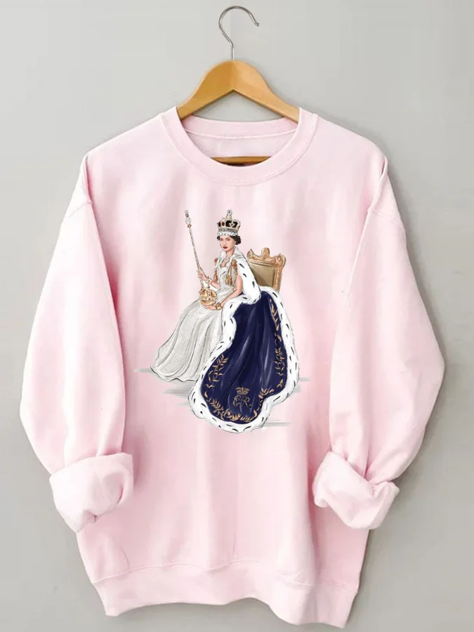 

Queen Elizabeth II - Casual Round Neck Sweatshirt
