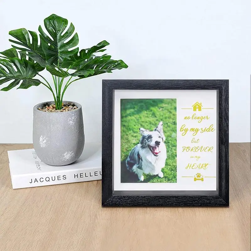Dog Picture Frame Wooden Dog MemorialFrames for Dogs That Passed Sympathy Photo Keepsake Cat Dog Pet Loss Gift images - 6