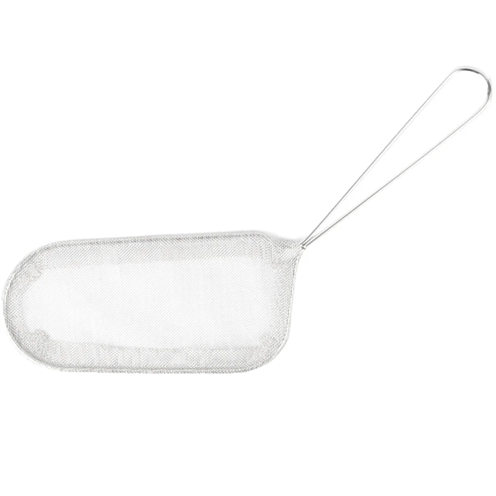 

Mini Fryer Stainless Steel Colander Kitchen Strainer Fried Basket Tool 32.6X8.2X0.3CM Household Frying Oil Silver