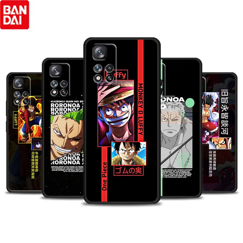 

Anime One Piece Luffy Cool For Xiaomi Redmi Note 11 10 11T 10S 9 9S 8 7 5G 4G Soft TPU Black Phone Case Fundas Coque Capa Cover