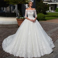 monica luxury wedding dress elegant fall card shoulder tube top appliqu%c3%a9s a line prom party dress bride robe de mari%c3%a9e