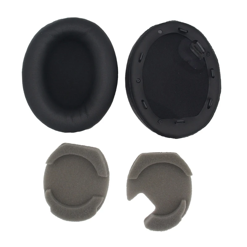 

Portable Headset Replacement Earmuff for WH-1000XM4 Headset Replacement Black Soft Ear Pads Cushion Earphone Sleeve