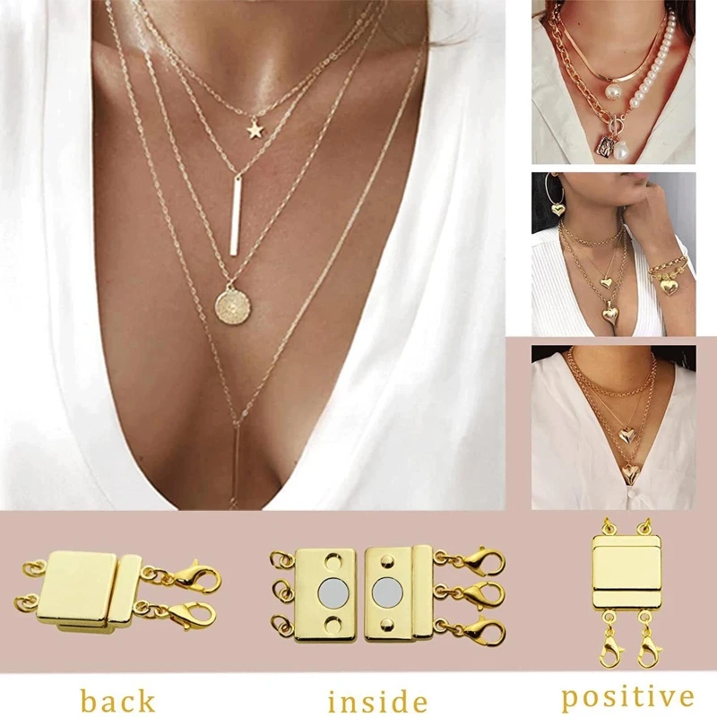 Многослойное ожерелье с застежкой многослойное магнитная застежка