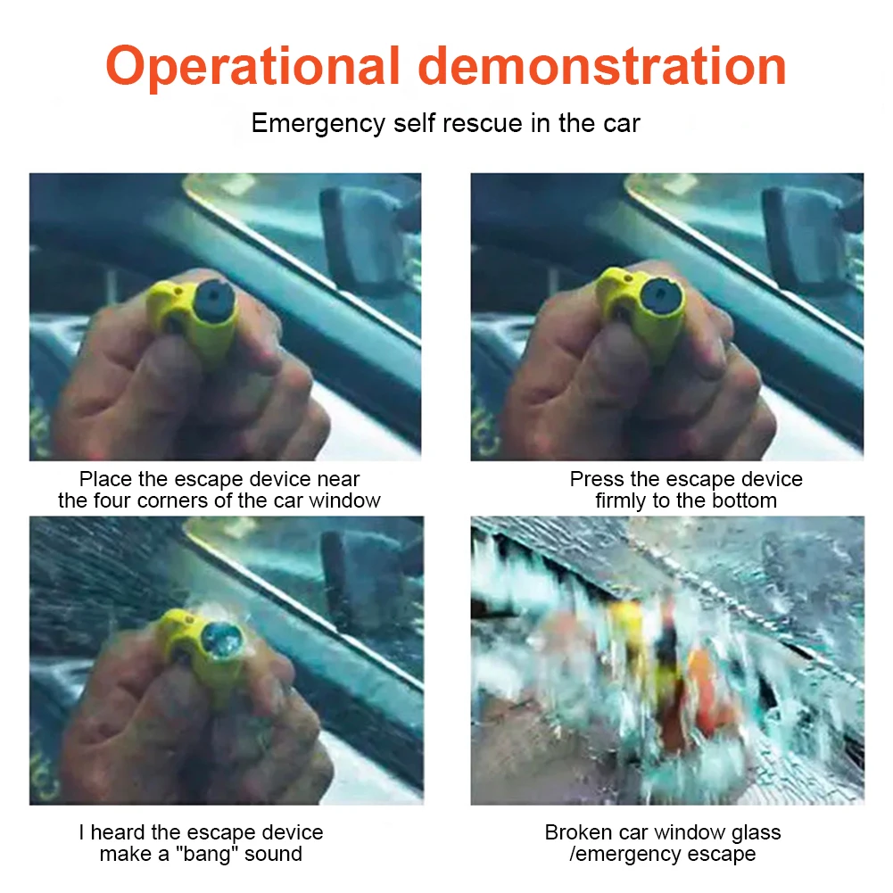 8 шт. 3 в 1 автомобильный инструмент для побега брелок разбития стекла резак ремней