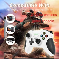 2 4ghz wireless game console usb shock gamepad joystick for xbox one pc games controller support dual vibration function games