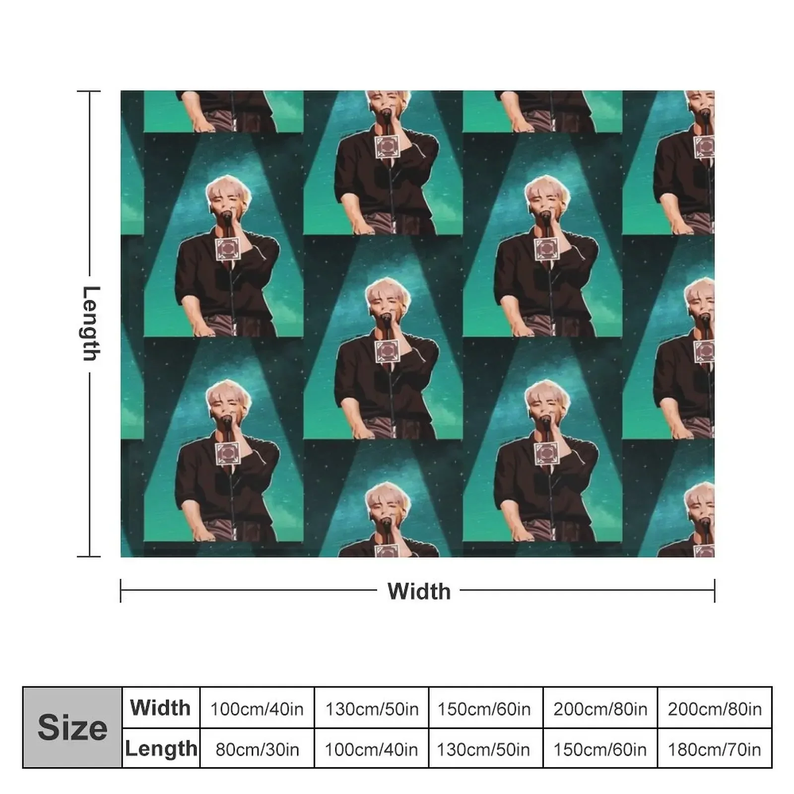 Одеяло Shinee Jonghyun в мягкую клетку тяжелый цвет