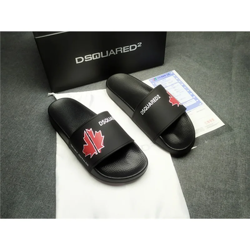 

Original dsquared2 Men Slippers Soft Sandals Beach Casual Shoes Light EVA Slides Brand Men Flip-flops 2022 Summer Men Shoes