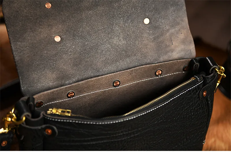 High quality genuine leather men black messenger bag casual designer organizer outdoor real cowhide shoulder bag travel satchel